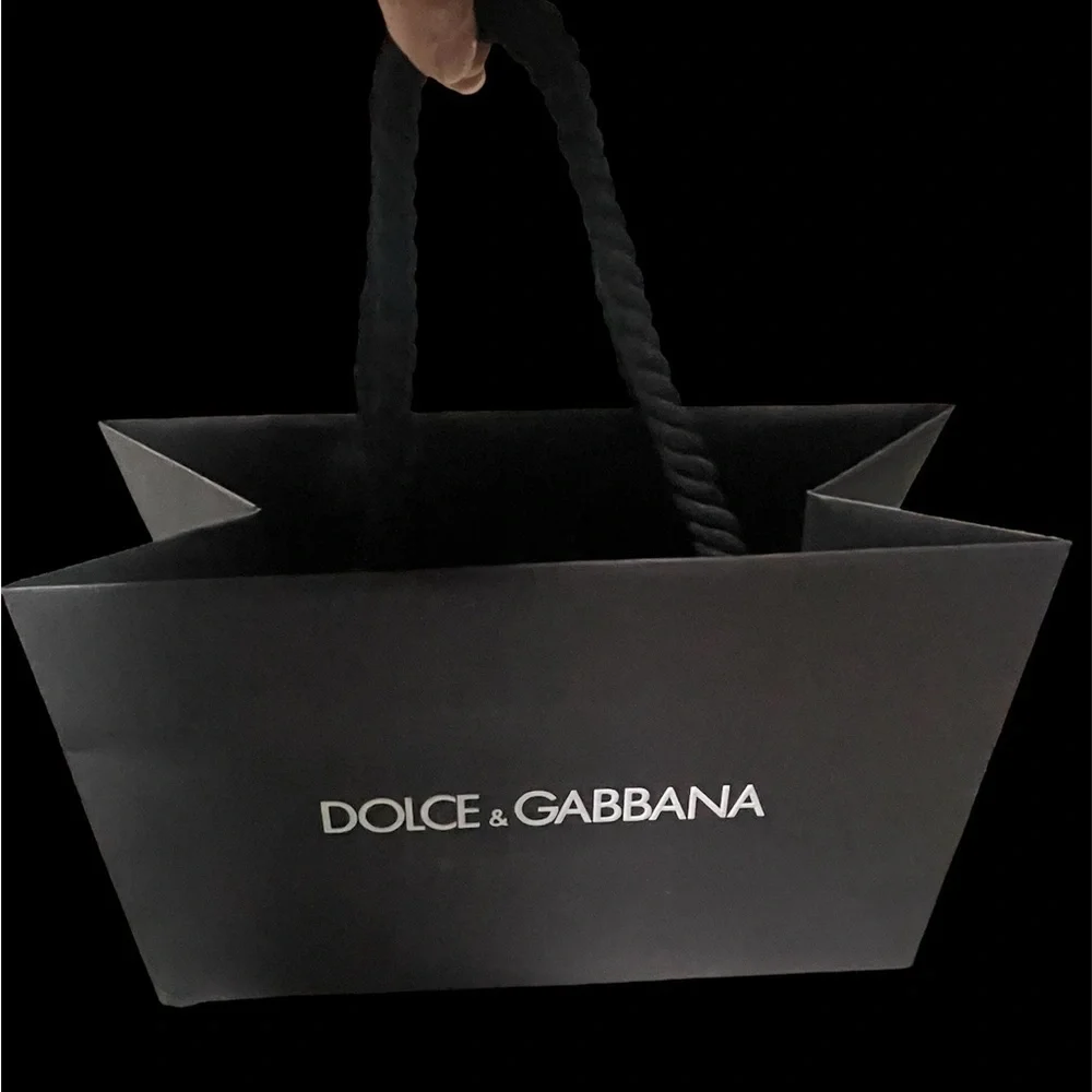 Dolce & Gabbana Black Gift Bag with Tissue Paper